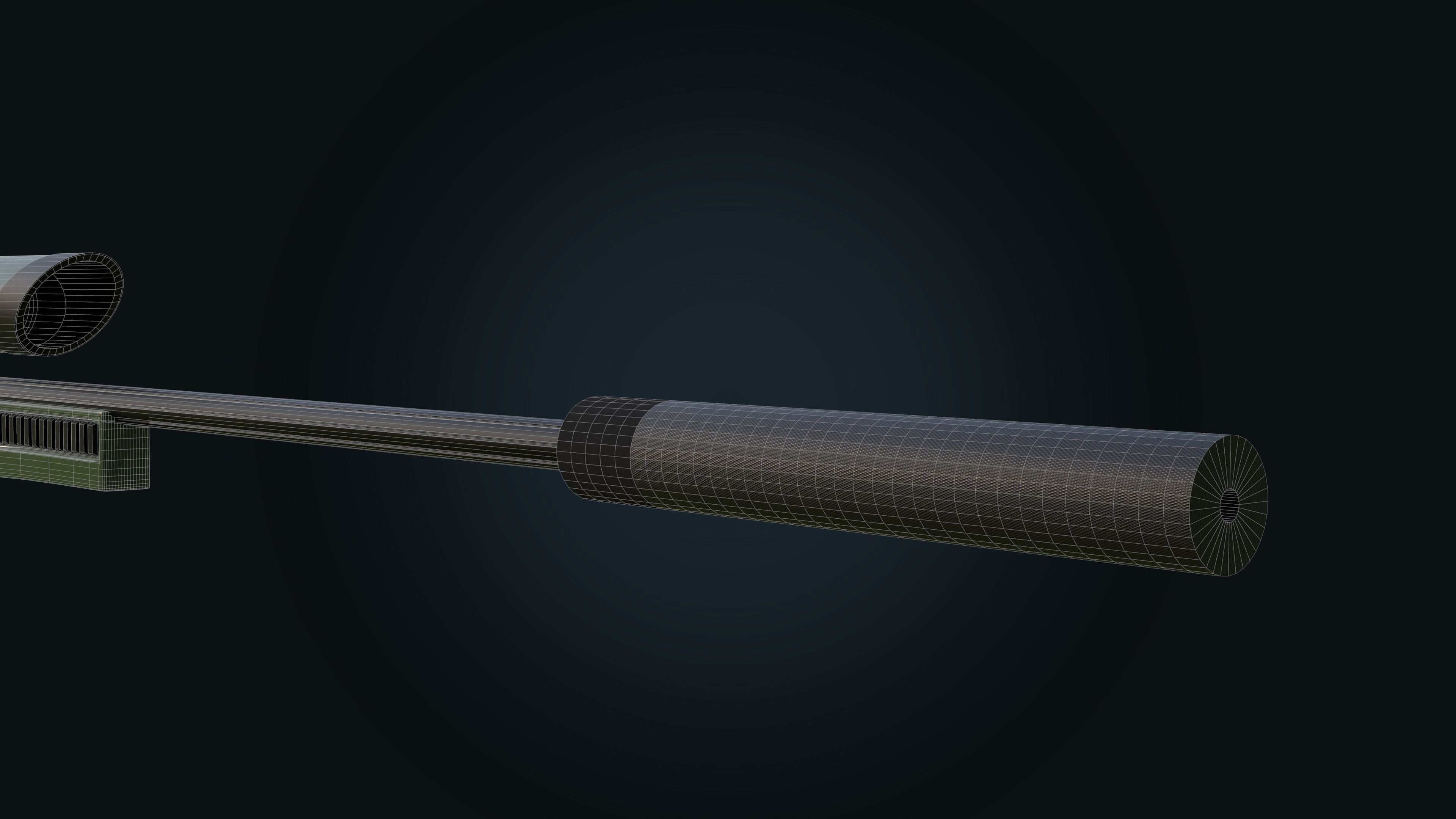 AWM Sniper Rifle 3D model_12