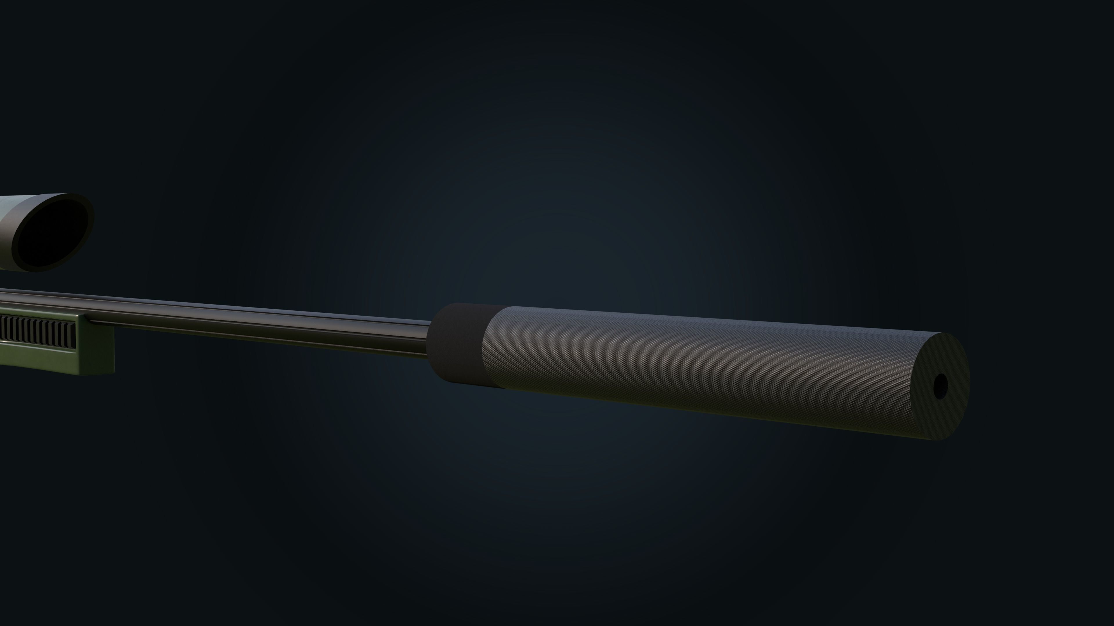 AWM Sniper Rifle 3D model_11