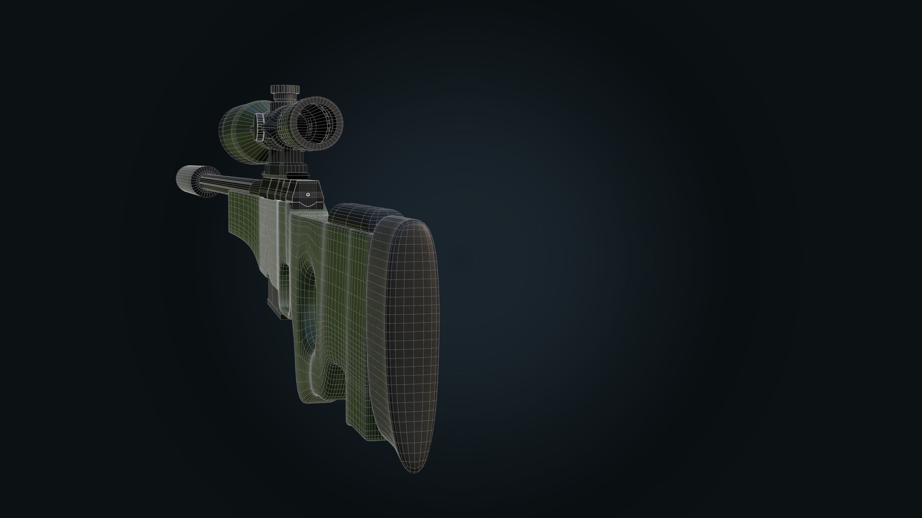 AWM Sniper Rifle 3D model_4