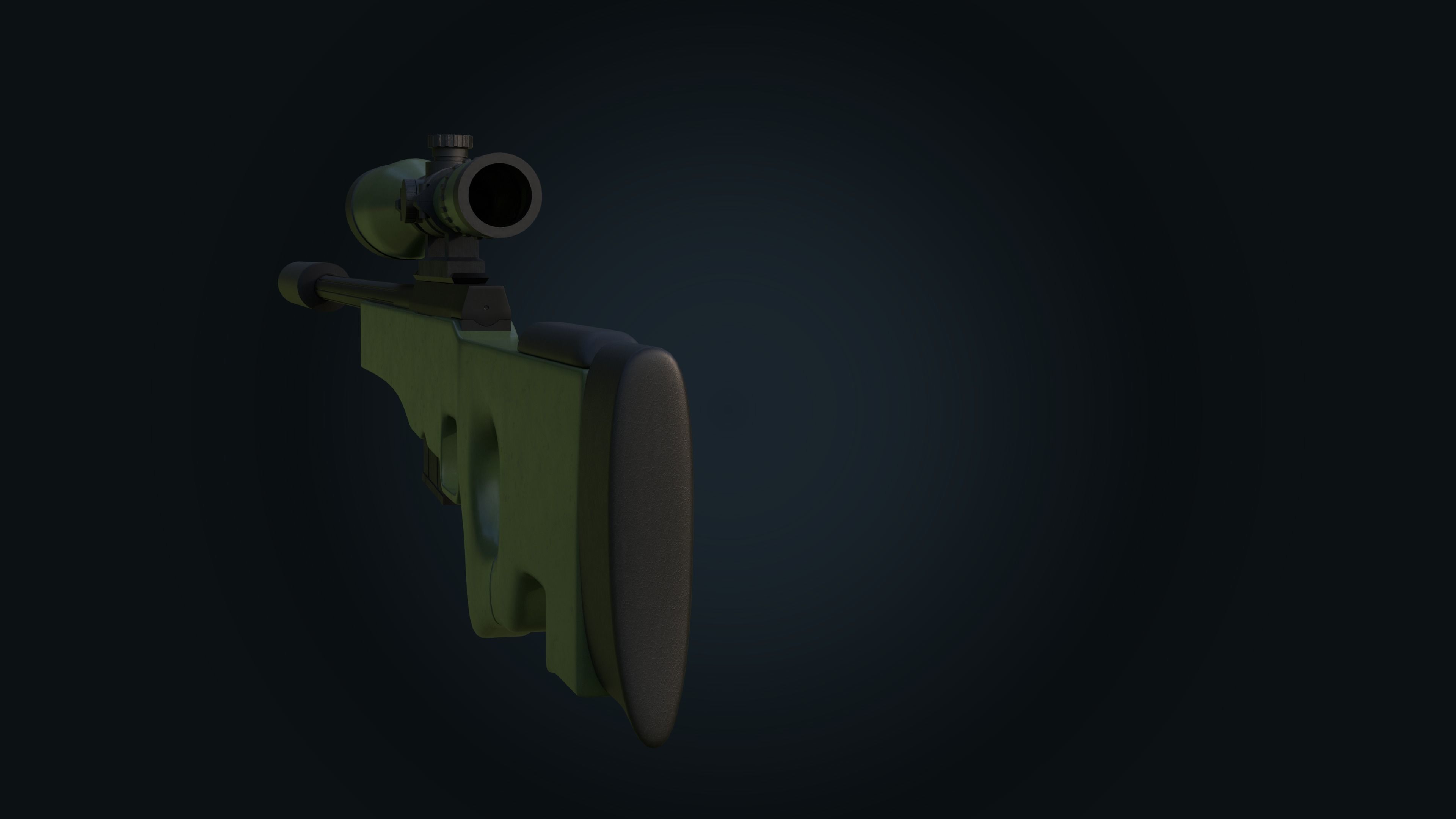 AWM Sniper Rifle 3D model_3