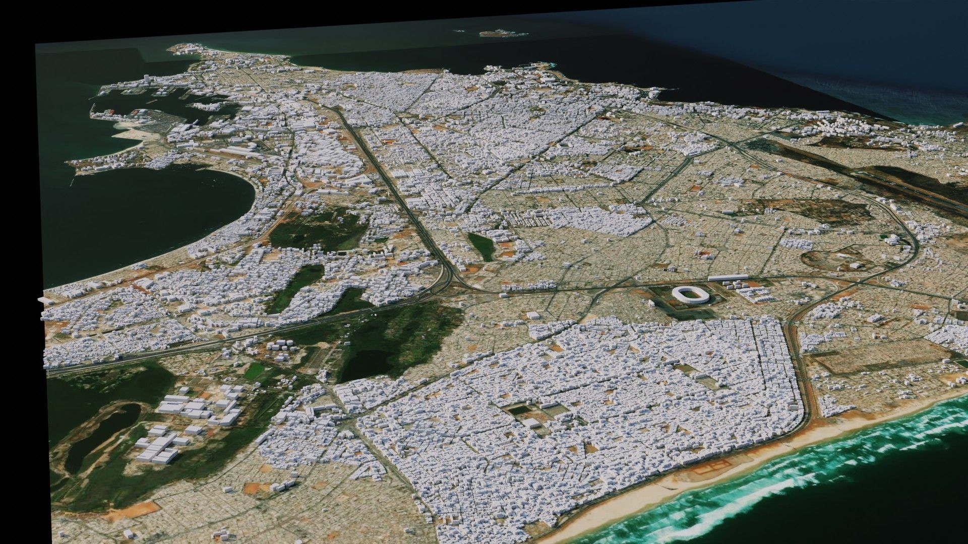 Dakar - Senegal 3D model_1
