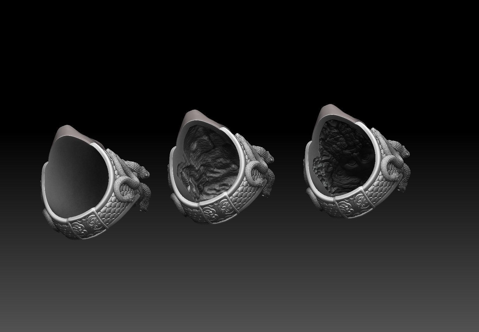 medusa ring 3D print model 3D print model 3D print model_6