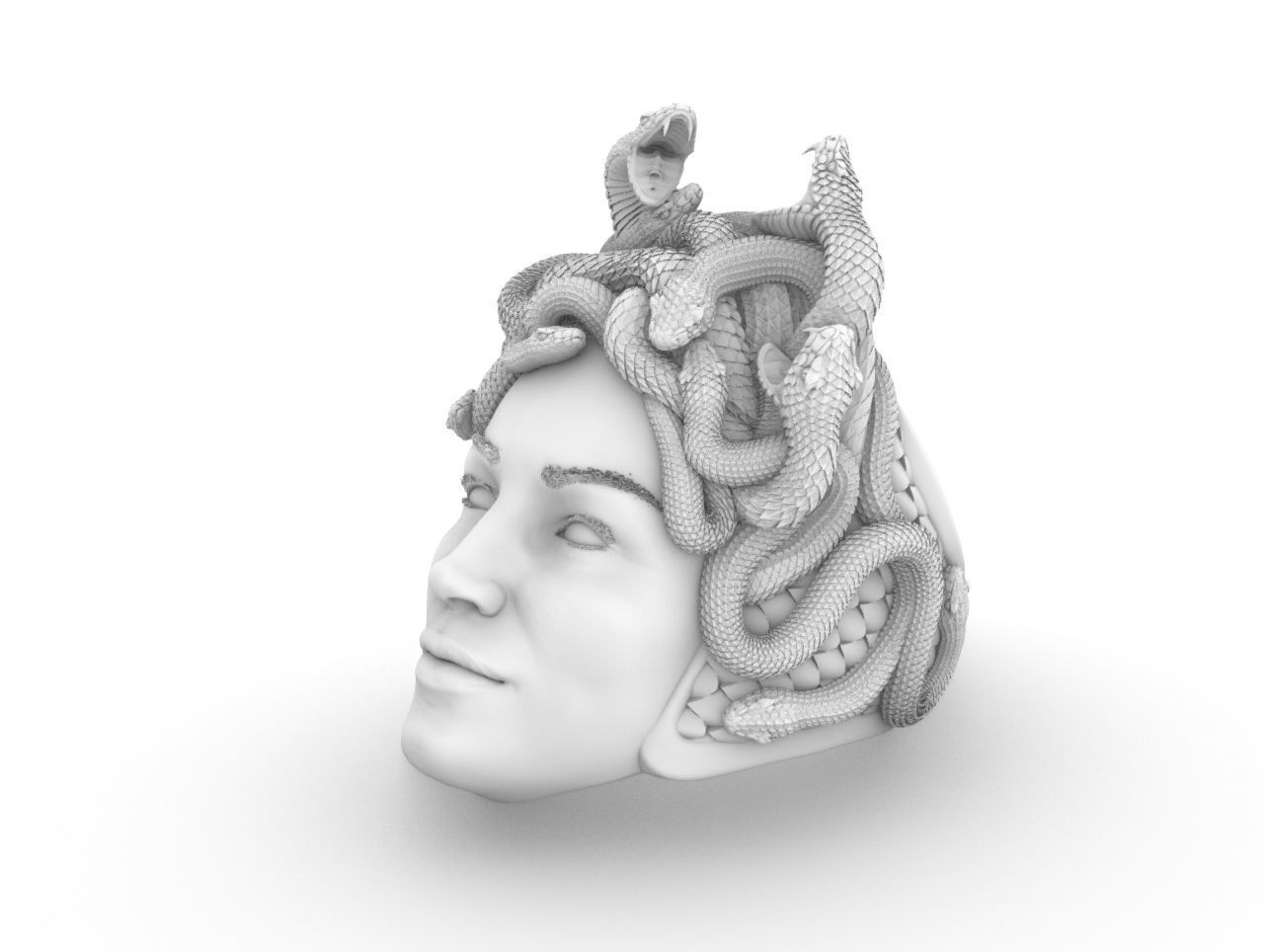 medusa ring 3D print model 3D print model 3D print model_12