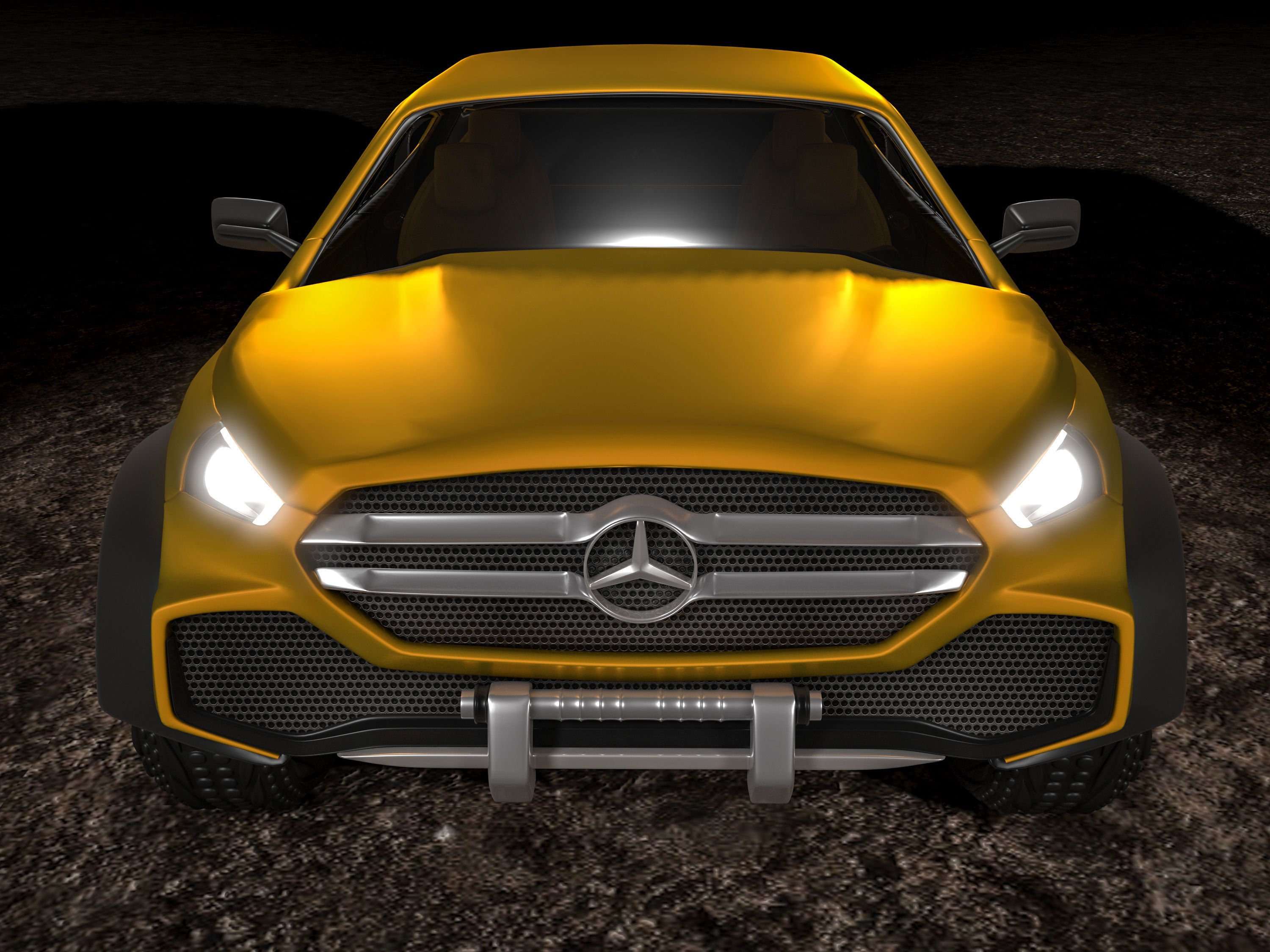 Mercedes-Benz X-Class Low-poly 3D model_4