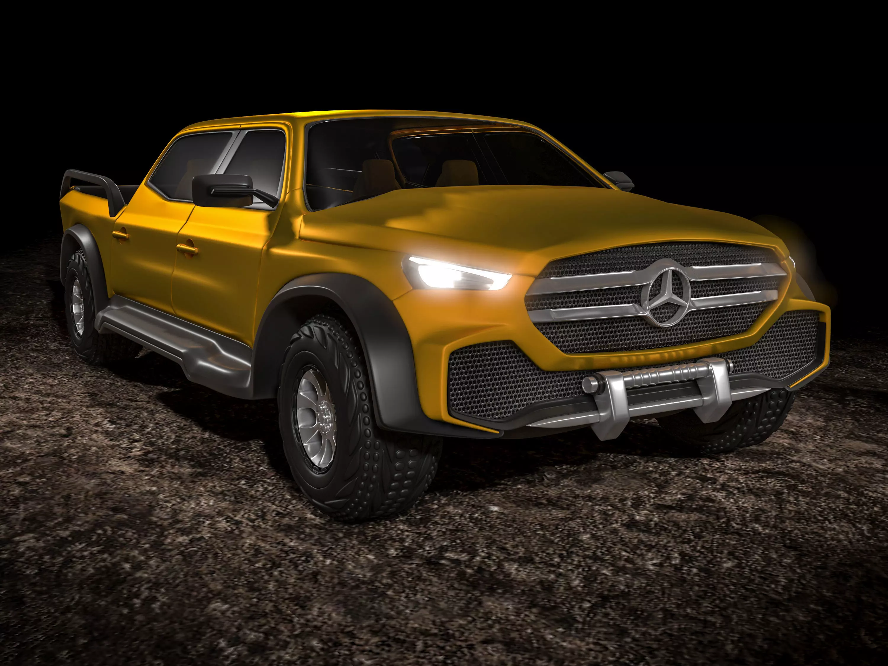 Mercedes-Benz X-Class Low-poly 3D model_0