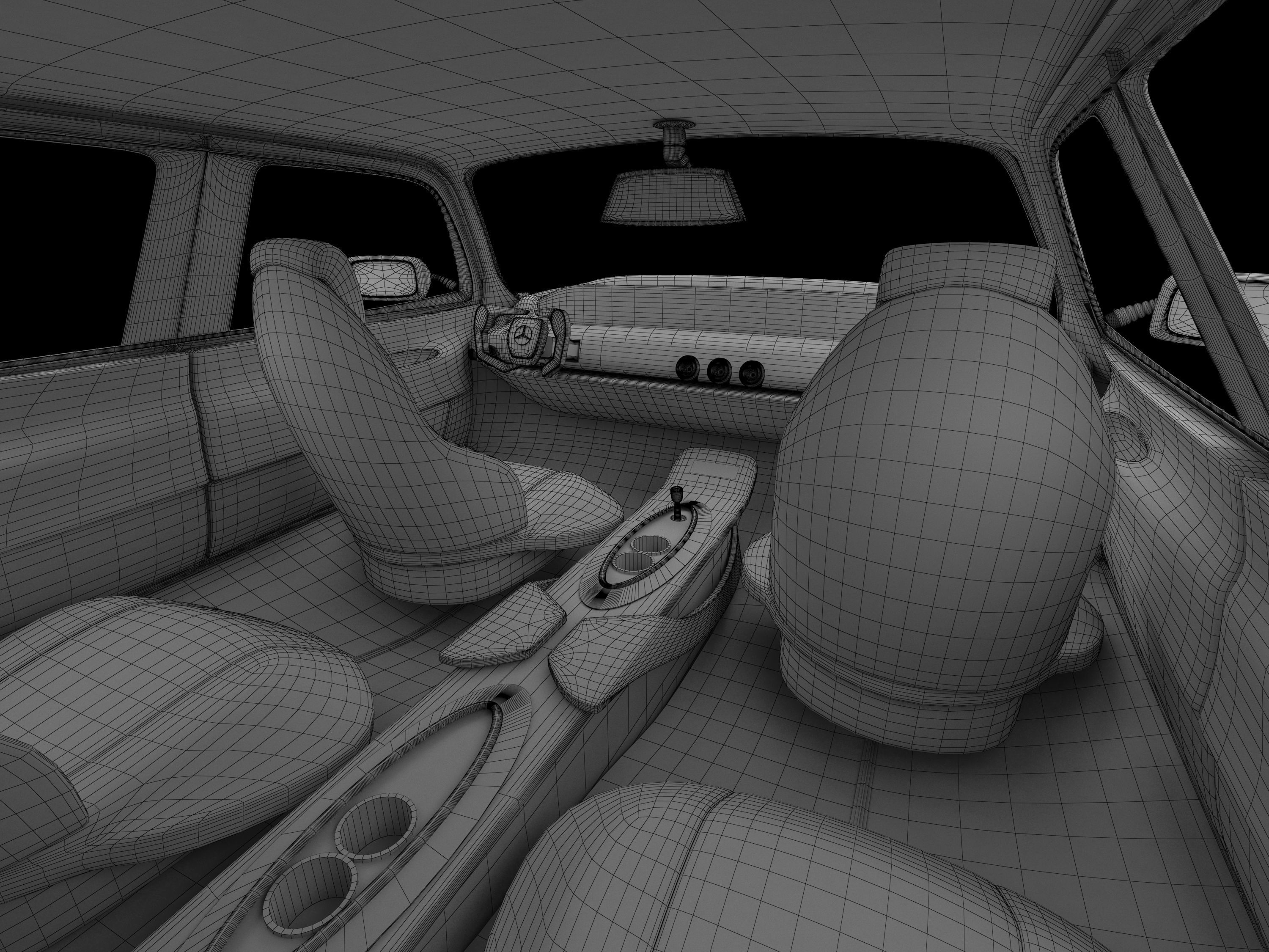 Mercedes-Benz X-Class Low-poly 3D model_9