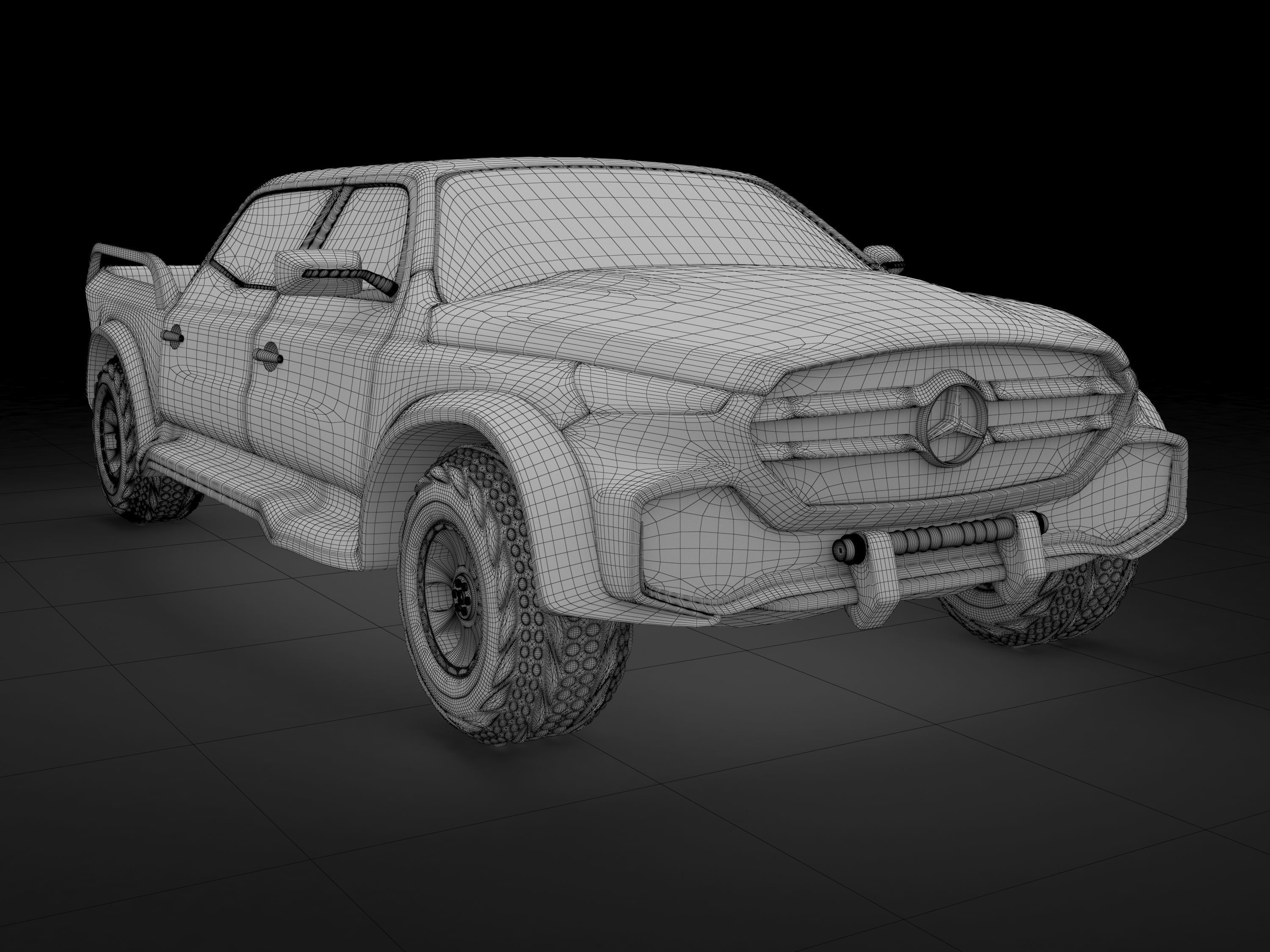 Mercedes-Benz X-Class Low-poly 3D model_1