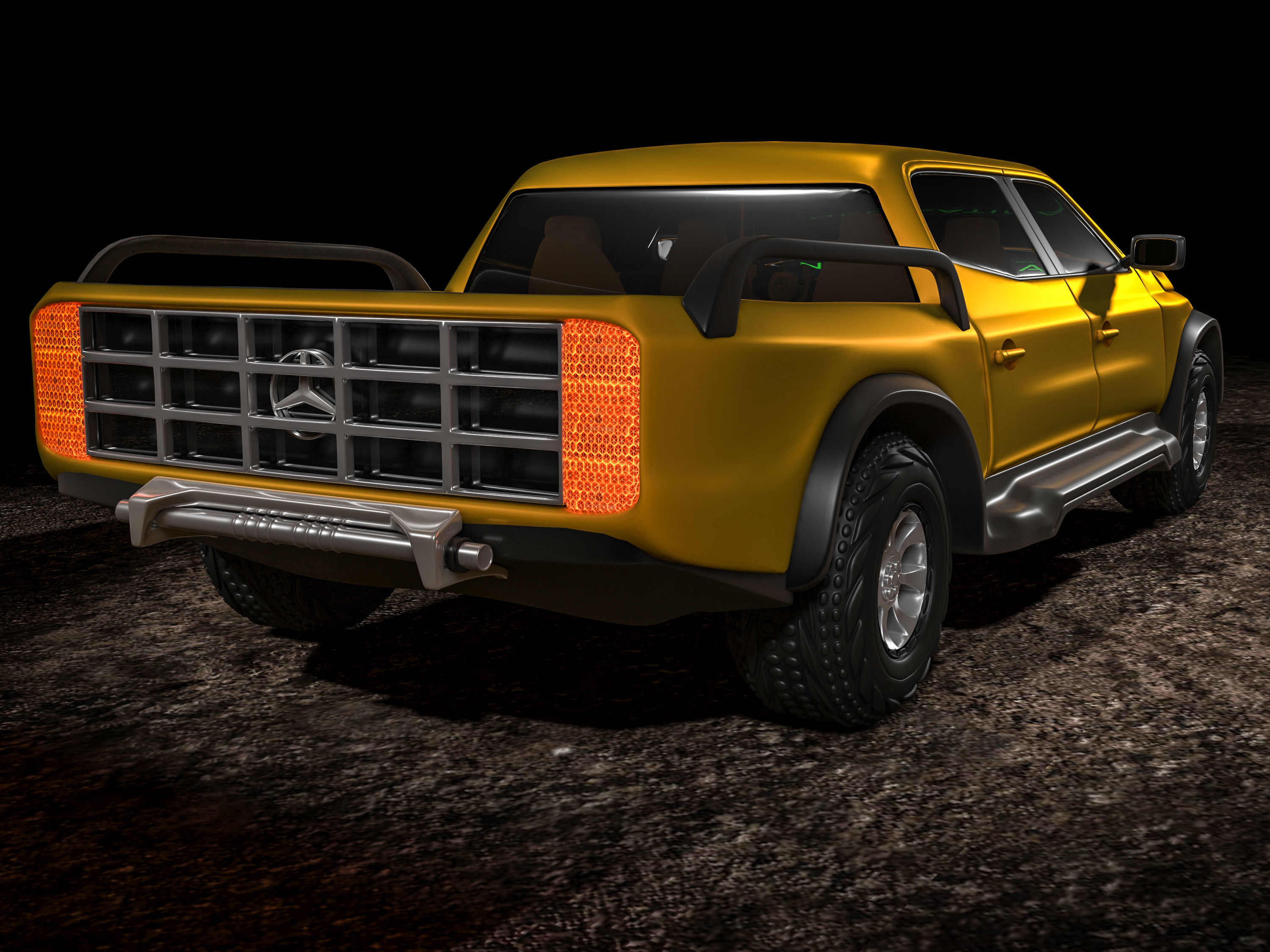 Mercedes-Benz X-Class Low-poly 3D model_2