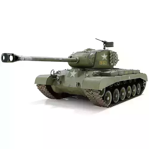 M26 Pershing  Low-poly 3D model