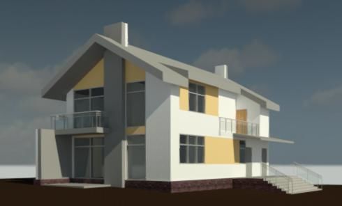Countryside house 1 3D model_1