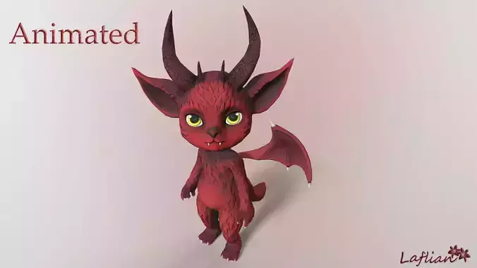 Dragon Cat Low-poly 3D model