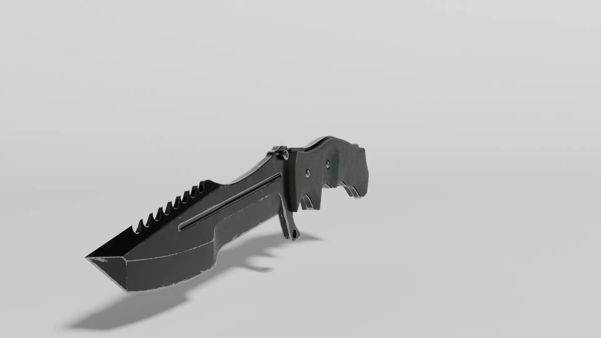 Huntsman Knife Low-poly 3D model
