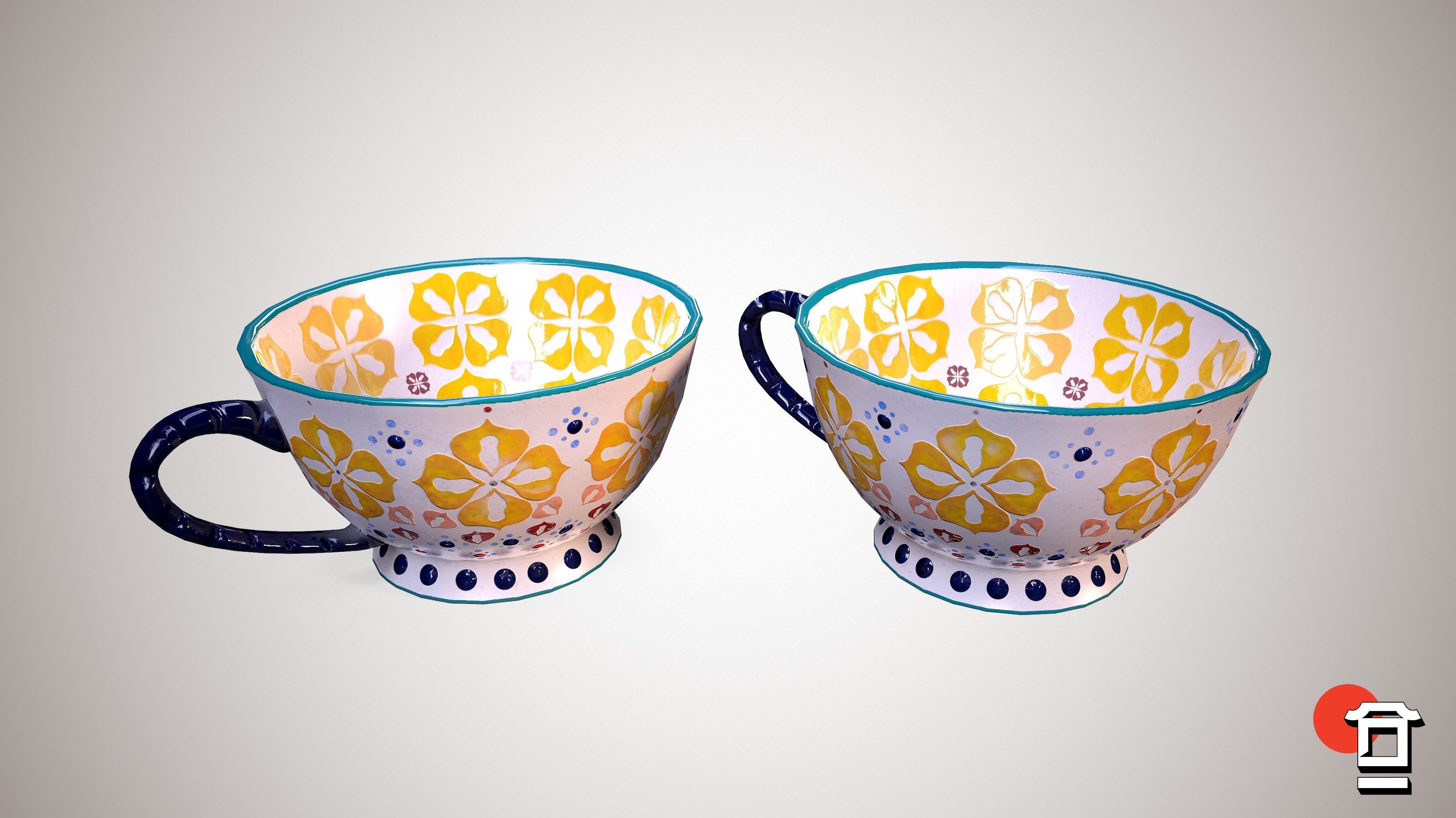 Artisan Mug - PBR Game Ready - Free low-poly 3D model_1