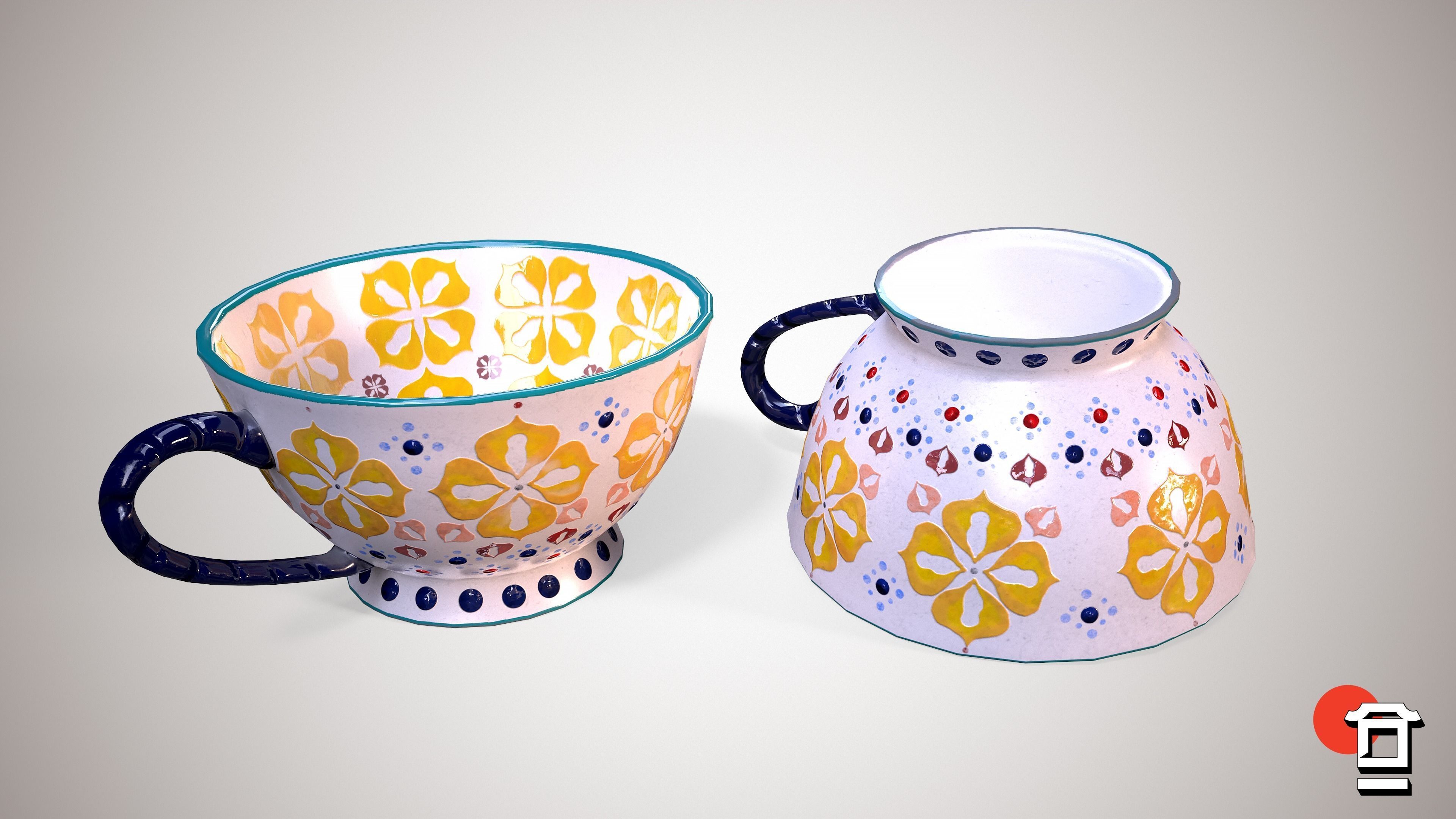 Artisan Mug - PBR Game Ready - Free low-poly 3D model_2