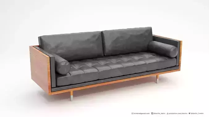 Leather Sofa -  4k Textures