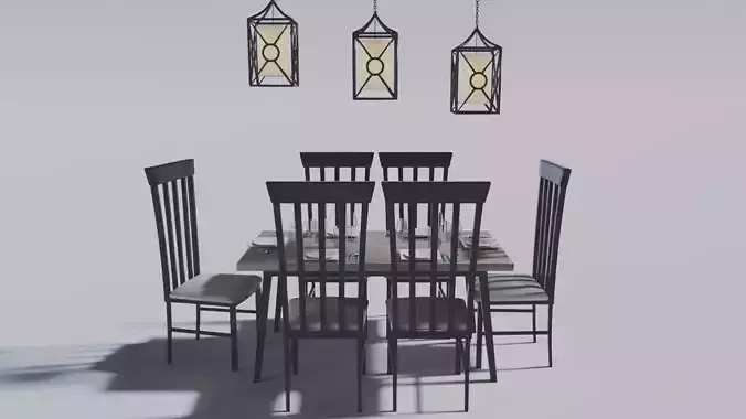 Furniture Kitchen set 1 3D model
