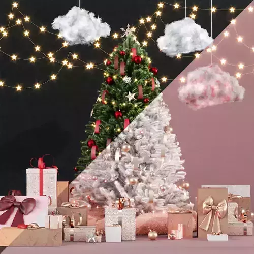 Christmas Decoration - Christmas green Tree with Gift  AVATAR 3D model