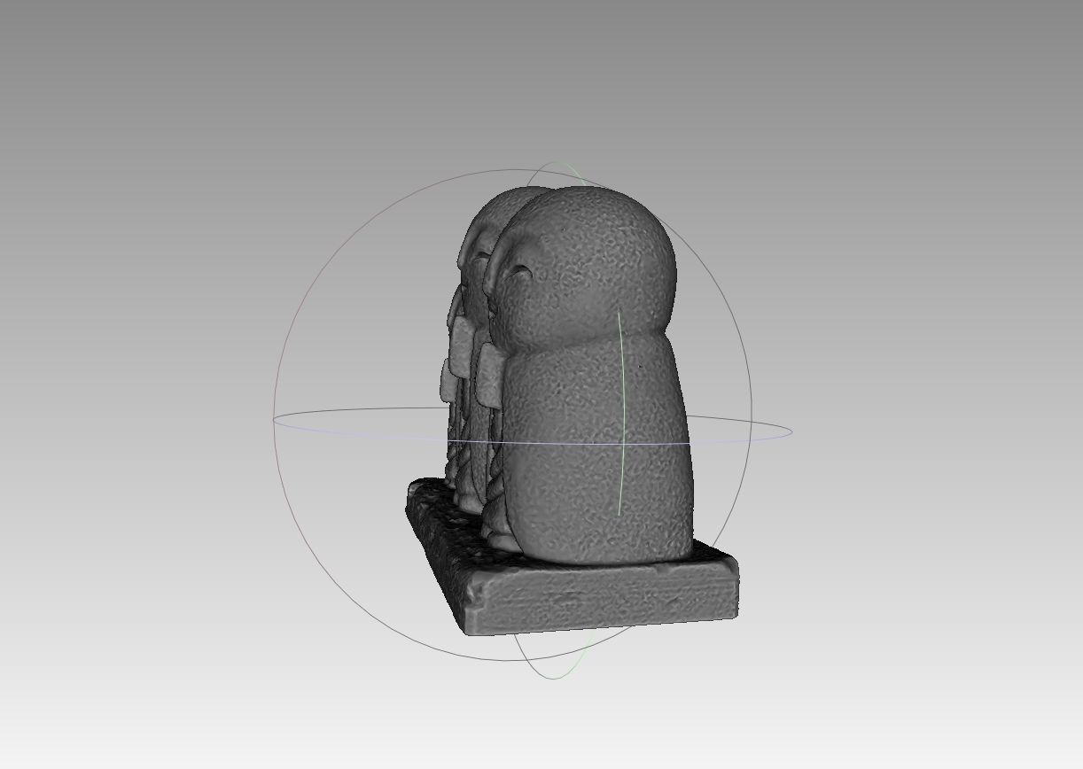 Ksitigarbha three stone statues 3D print model_5