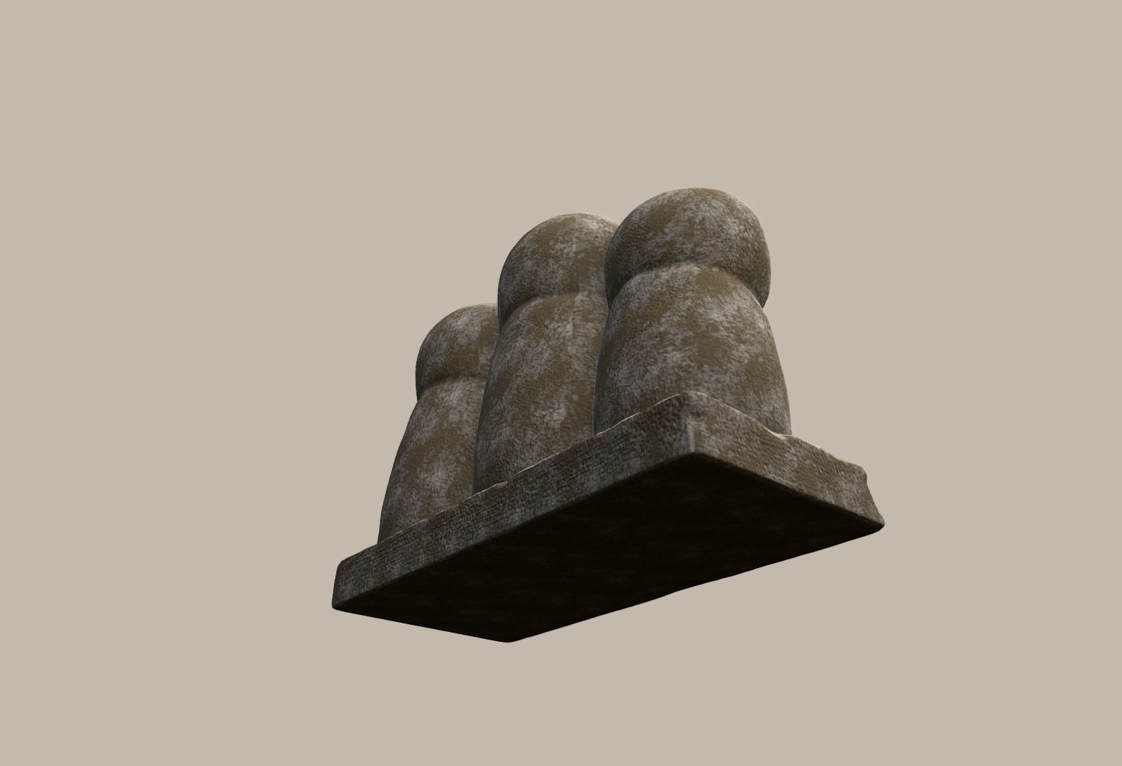 Ksitigarbha three stone statues 3D print model_14