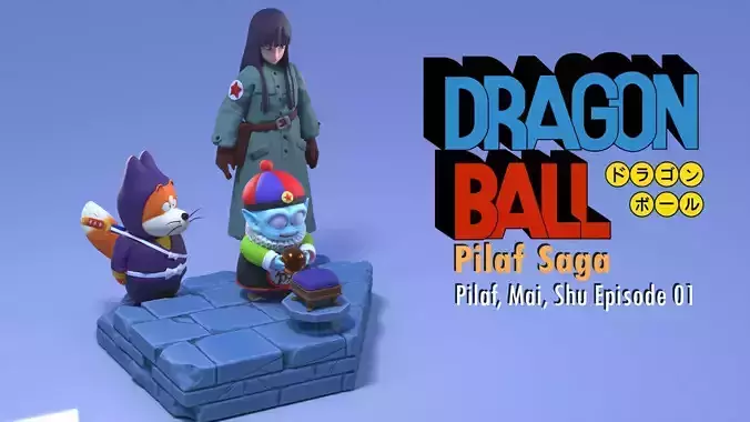 Pilaf - Mai - Shu - Pilaf Saga - Episode 01 - Dragon Ball  3D print model