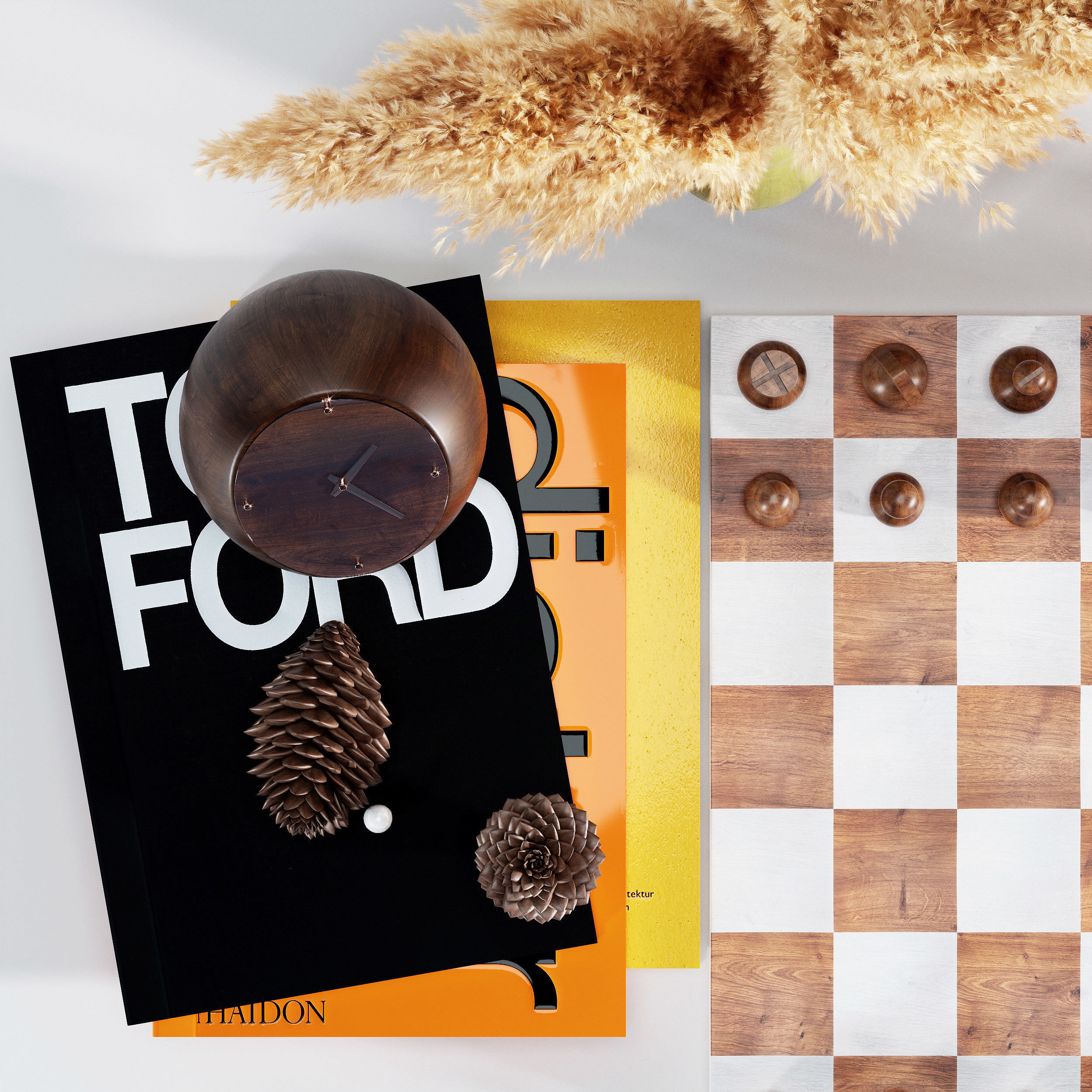 Decorative set with Umbra wobble chess set AVATAR  3D model_4