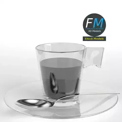Coffee in glass cup