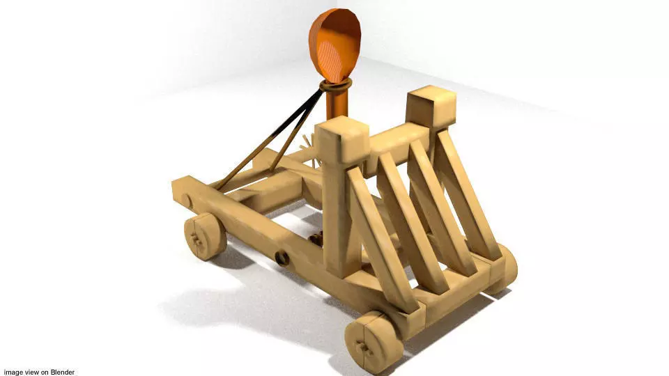Medieval War Machine - Catapult 3D model