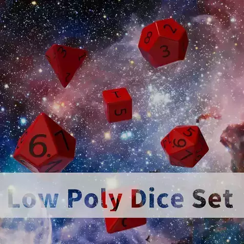 Red Plastic Dice Set