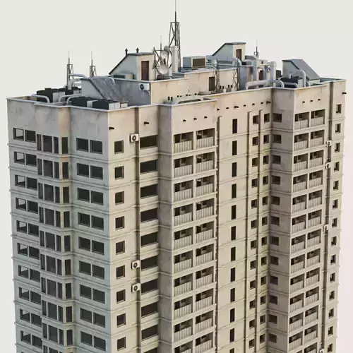 Building Skyscraper City Town Downtown Office Space Work Street