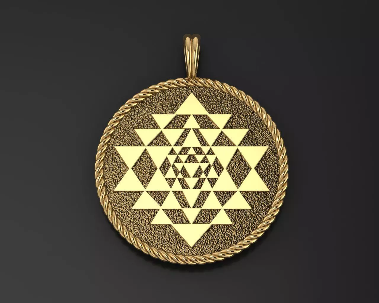 Sri Yantra Pendant necklace 3D print model