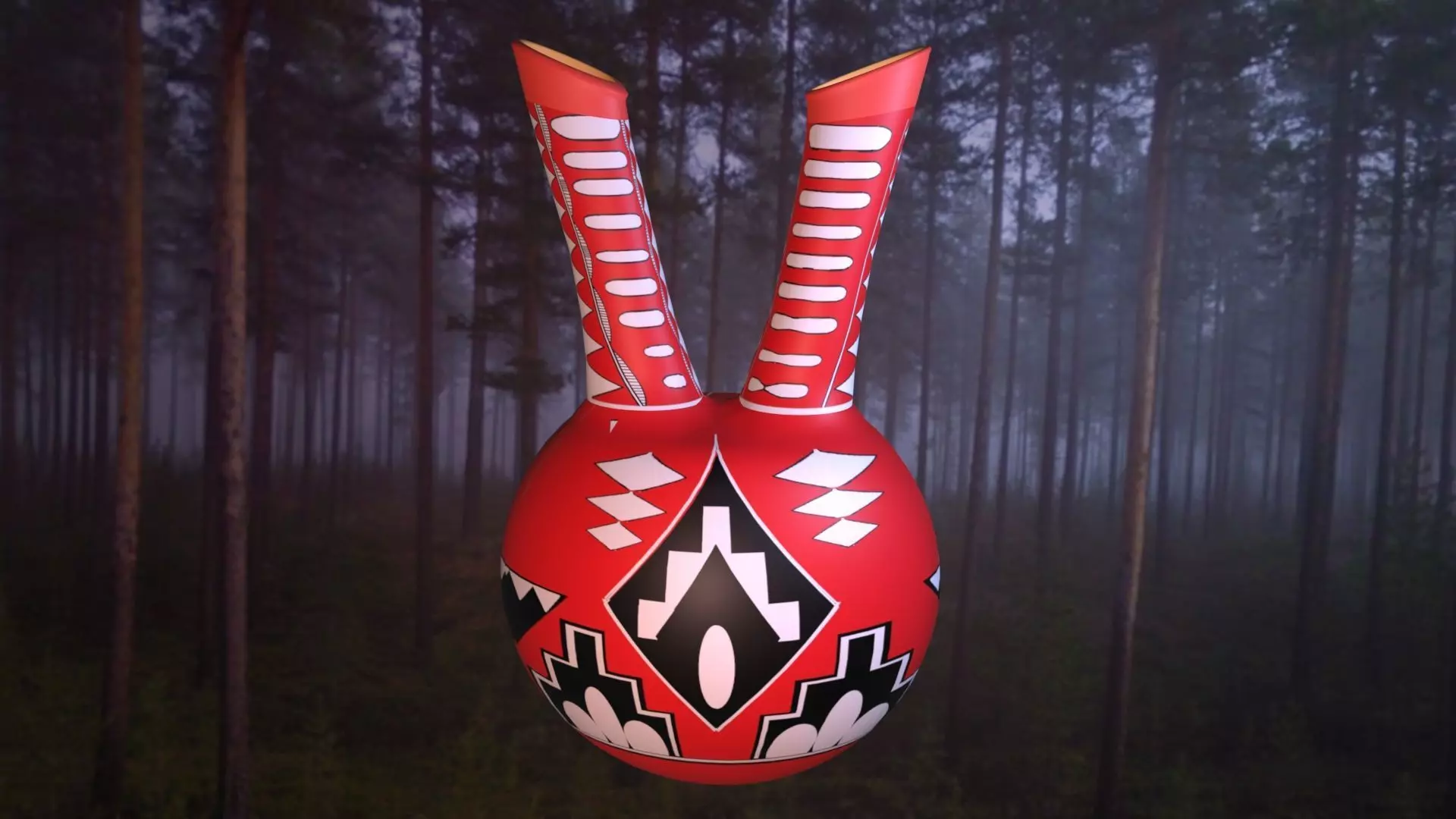 Native American pottery 8 3D model_0