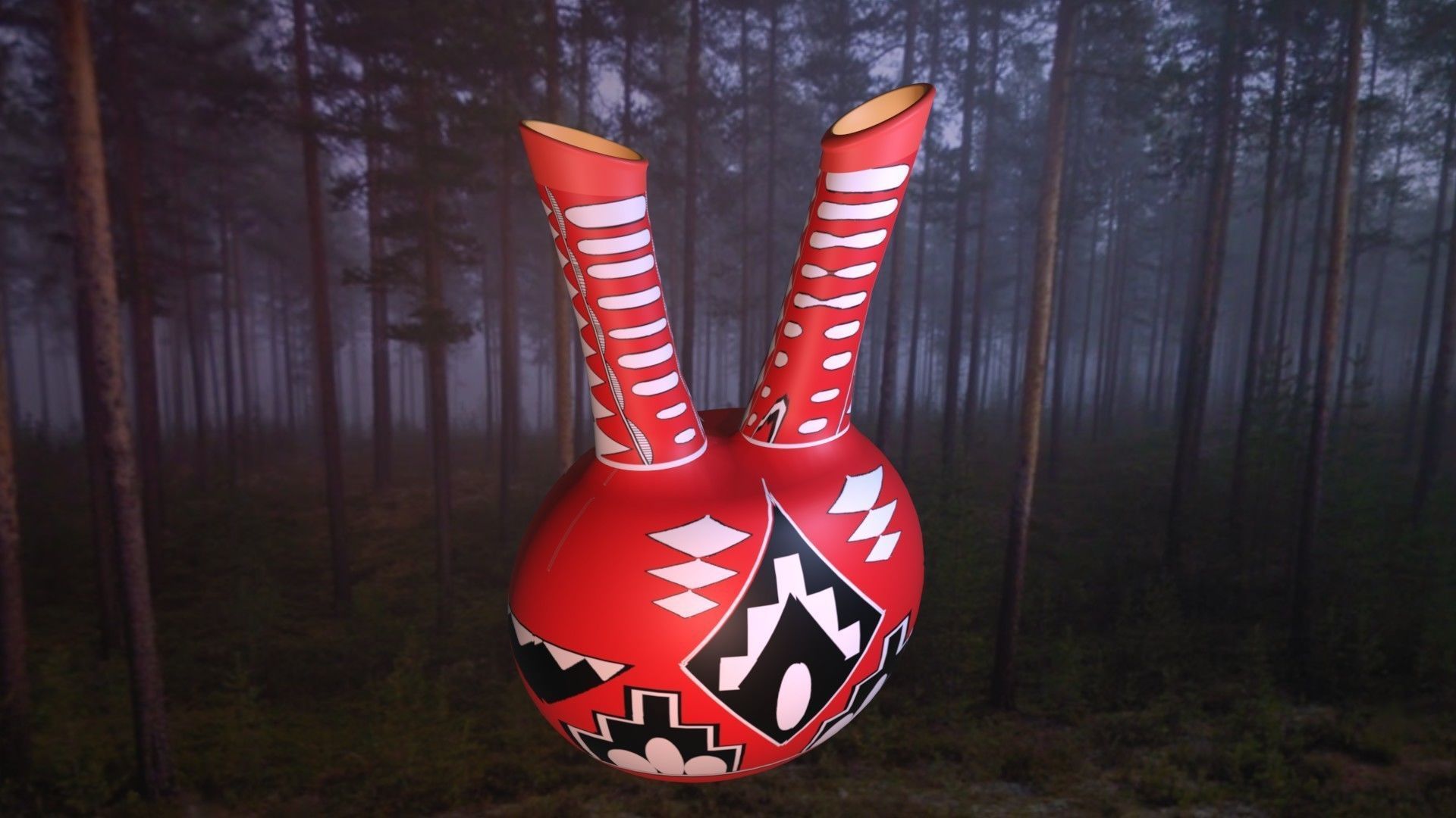 Native American pottery 8 3D model_3