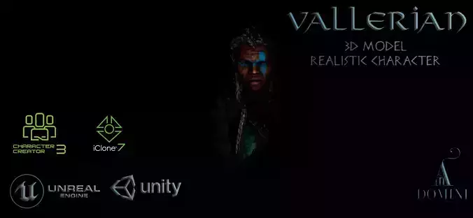 Vallerian 3D Realistic caracter model 
