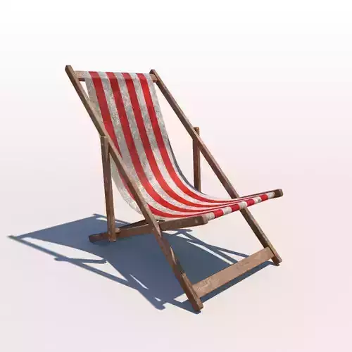 Deck Chair - Red - Weathered