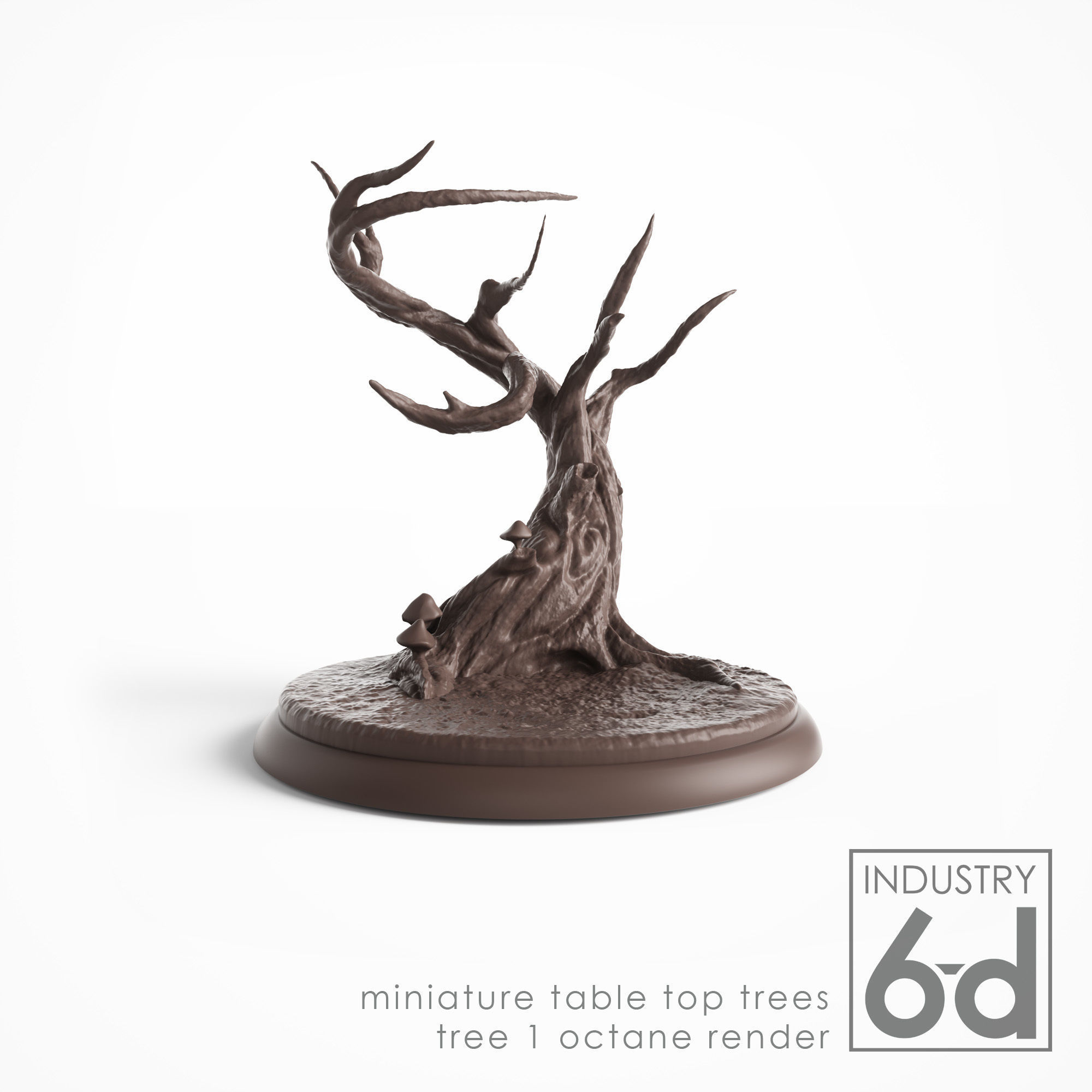 3 Trees - Miniature Tabletop Trees 3D print model_5
