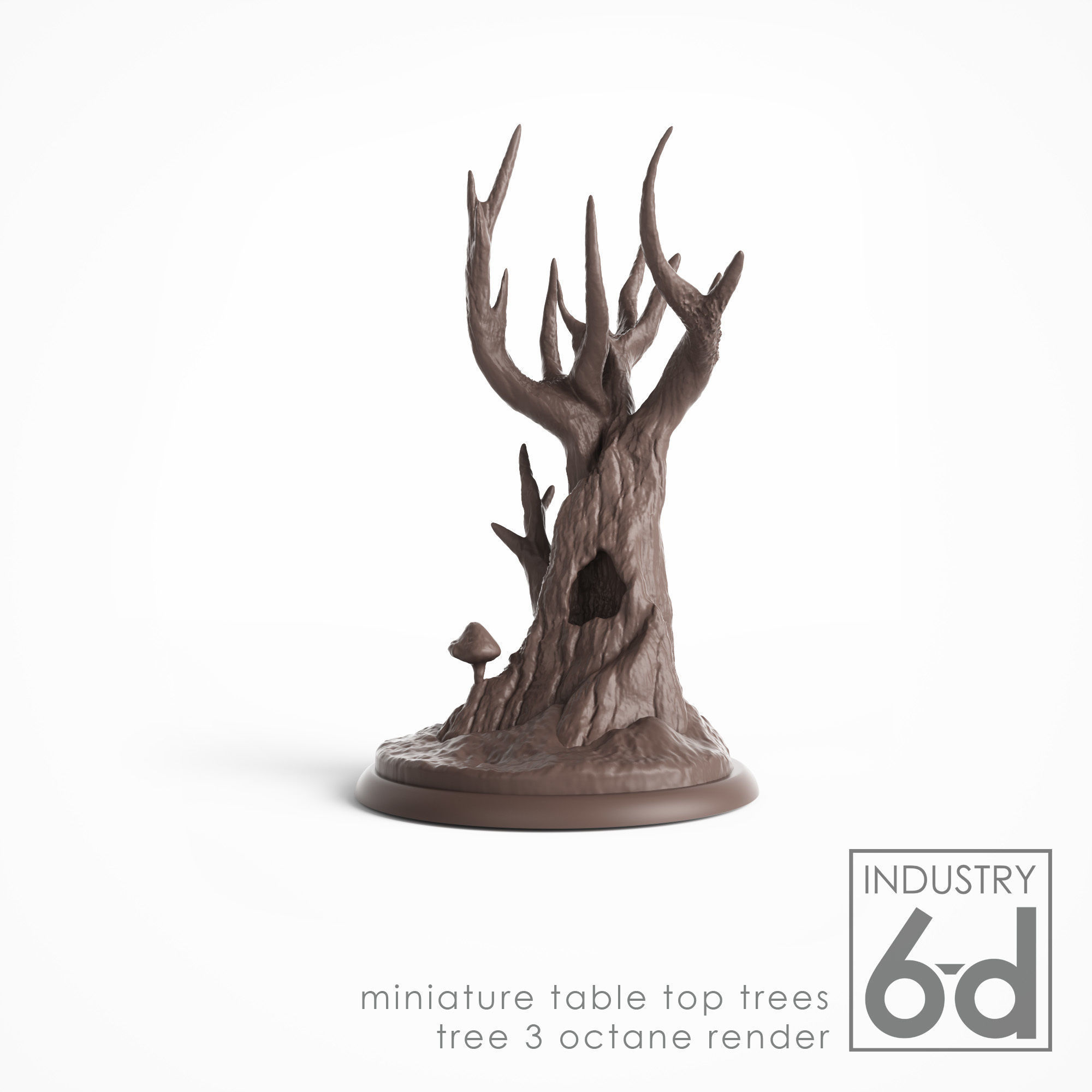 3 Trees - Miniature Tabletop Trees 3D print model_12