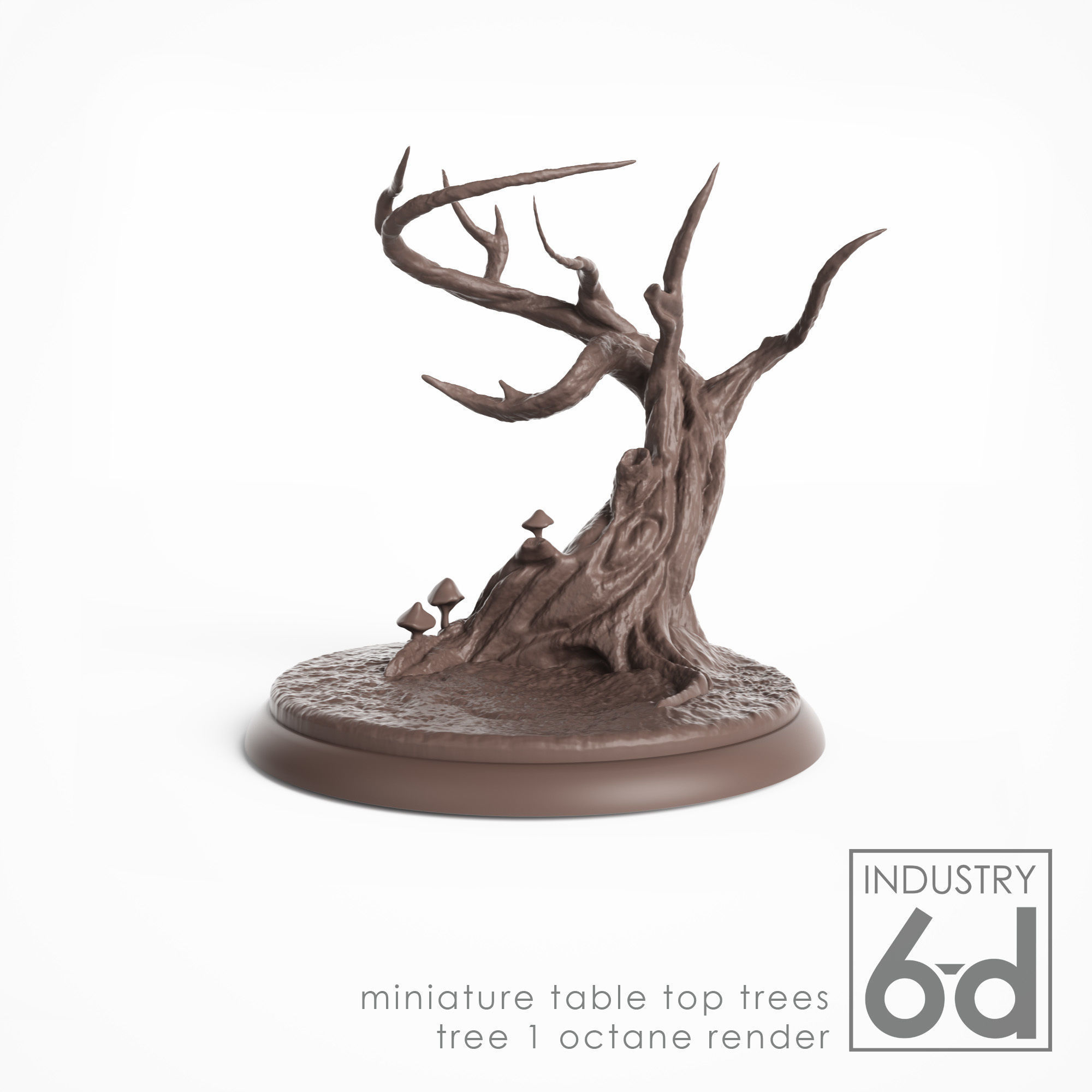 3 Trees - Miniature Tabletop Trees 3D print model_4