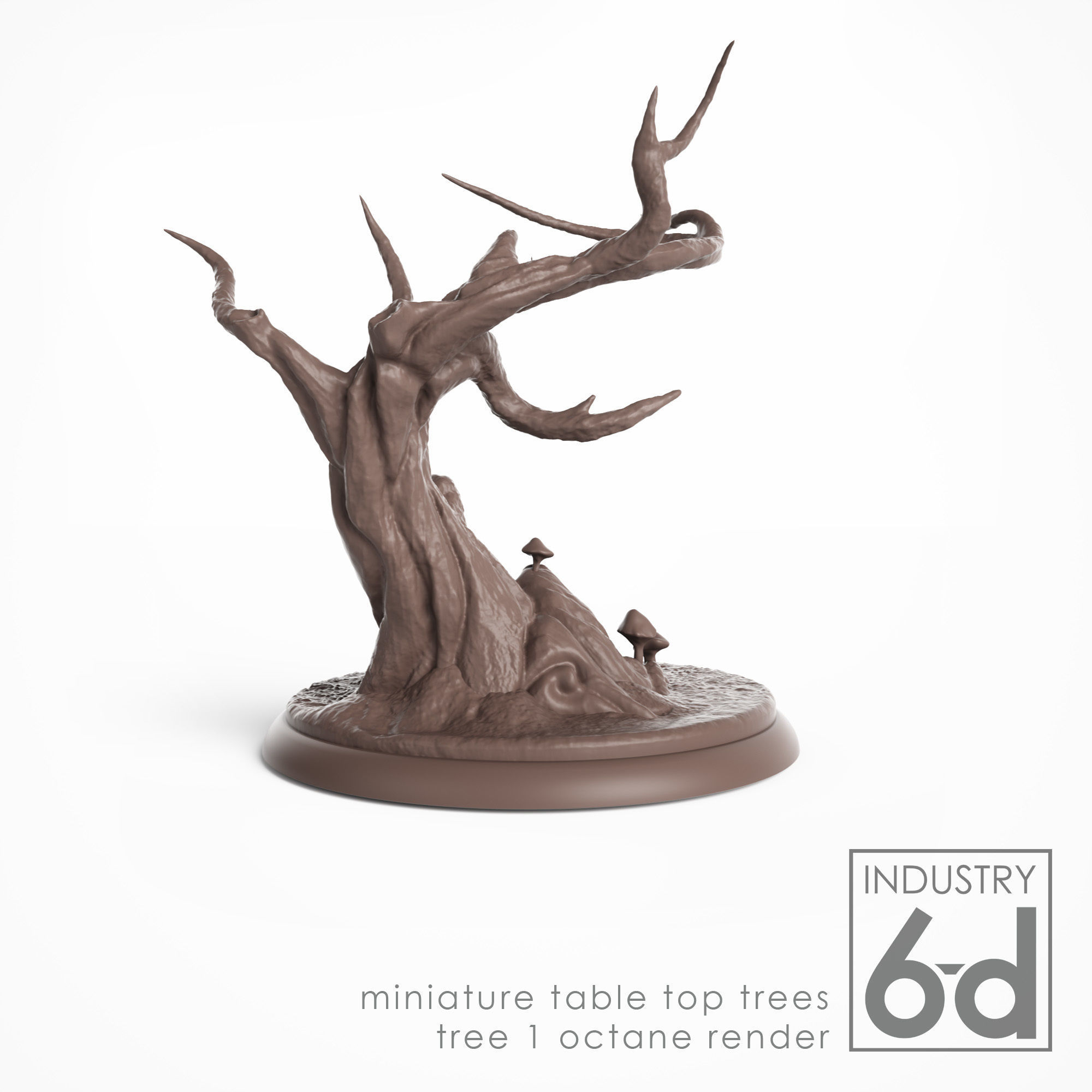 3 Trees - Miniature Tabletop Trees 3D print model_6