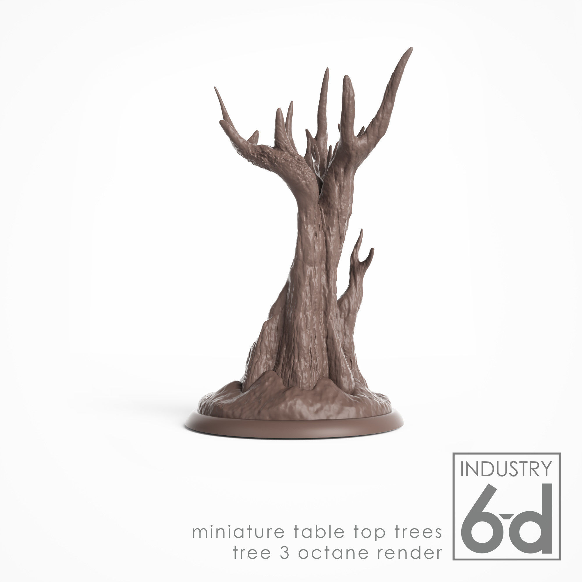 3 Trees - Miniature Tabletop Trees 3D print model_14