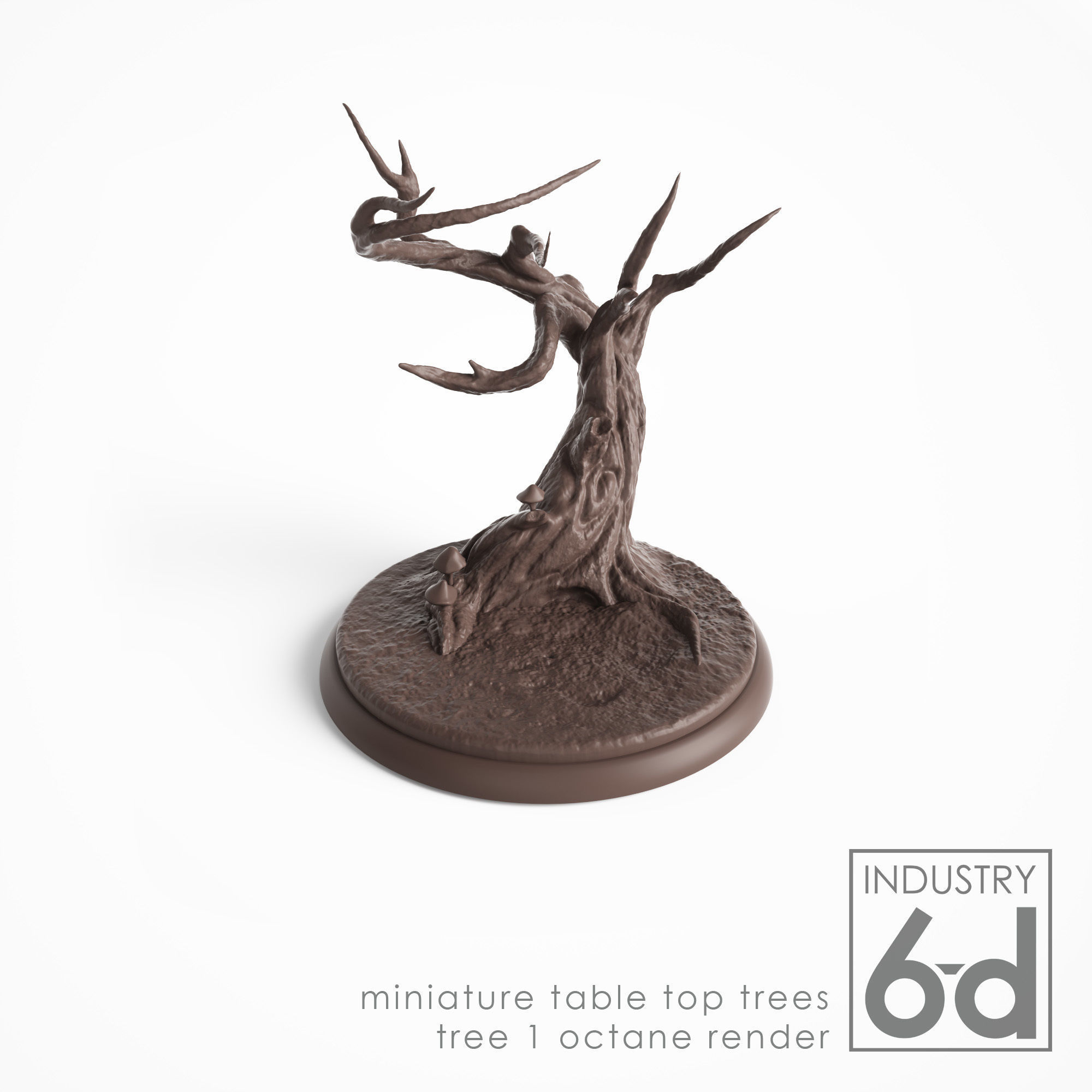 3 Trees - Miniature Tabletop Trees 3D print model_7