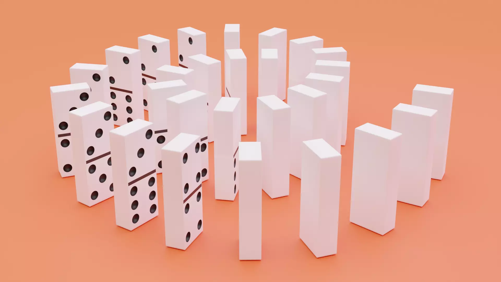 Domino Pack Double Six Free 3D model