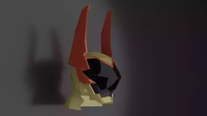 Low-Poly Terra Helmet - Kingdom Heart BBS Low-poly 3D model