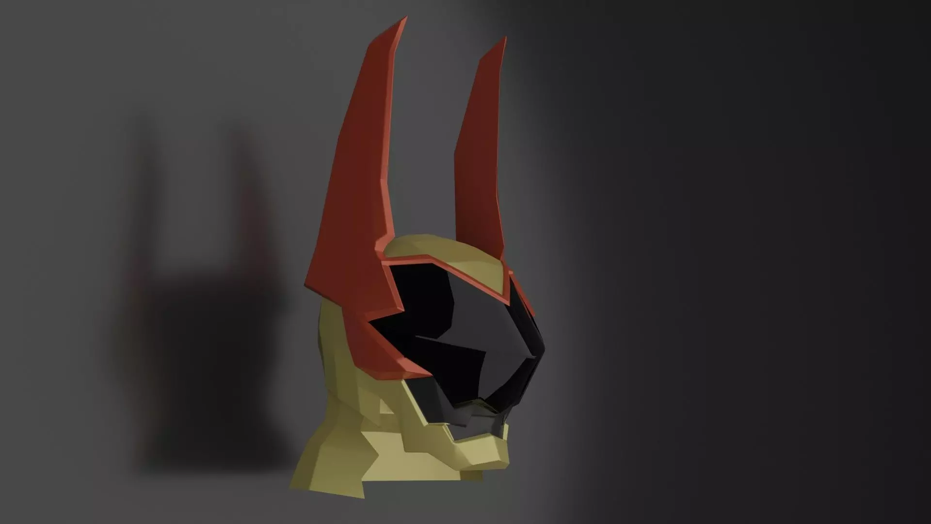 Low-Poly Terra Helmet - Kingdom Heart BBS Low-poly 3D model_0