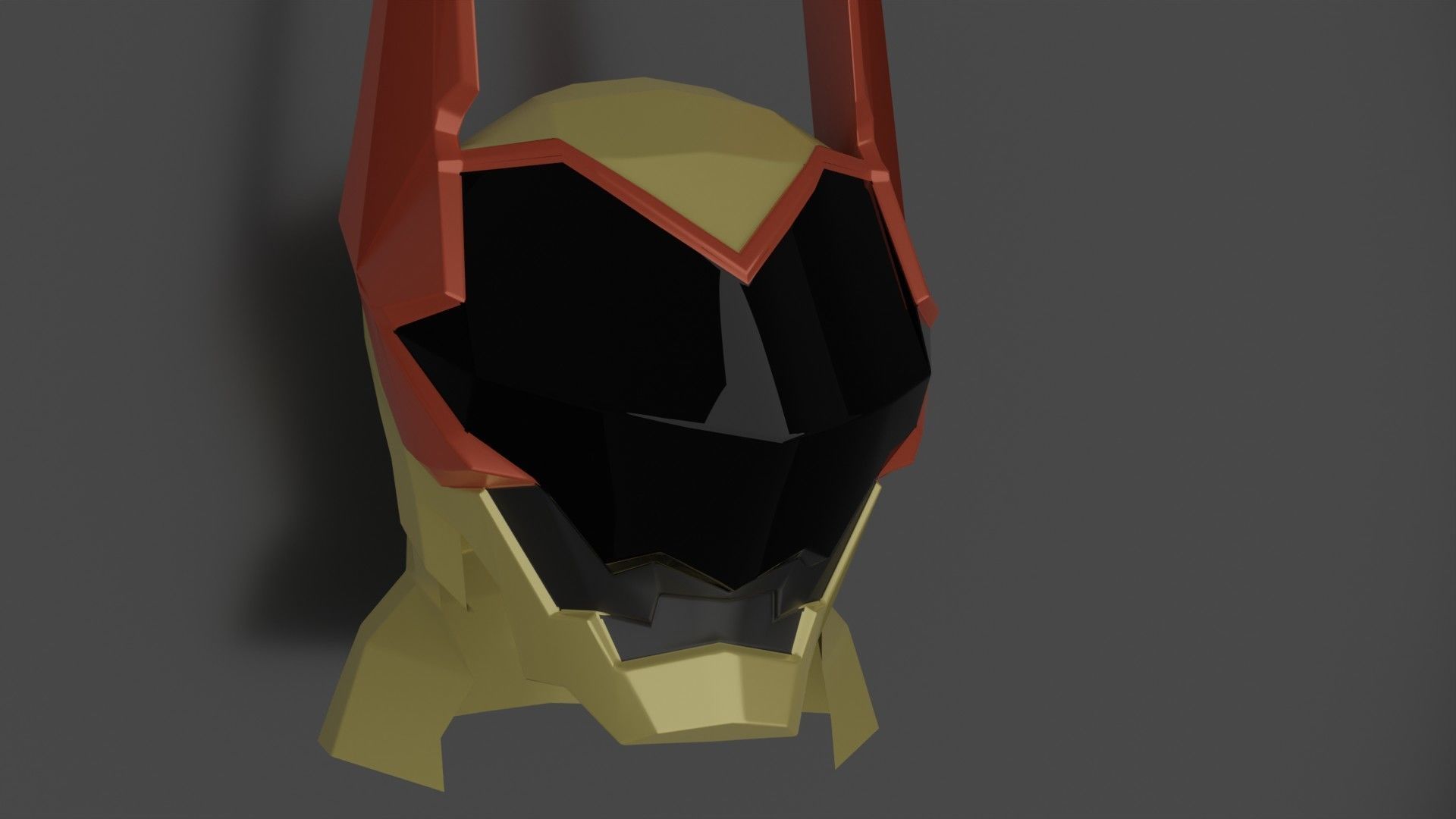 Low-Poly Terra Helmet - Kingdom Heart BBS Low-poly 3D model_3