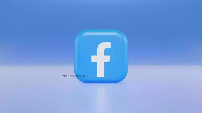 instagram and facebook 3d logo - blender cycles render