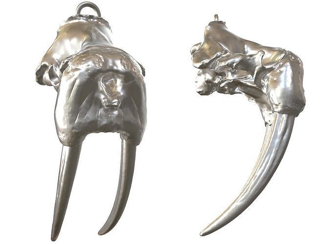 Cranium Charm Walrus Low-poly 3D print model