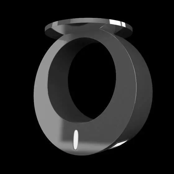 Grey Modern Lamp 3D model_0