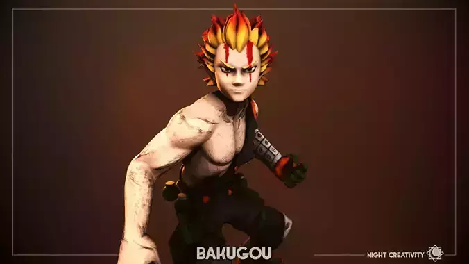 Katsuki Bakugou figurine 3D print model