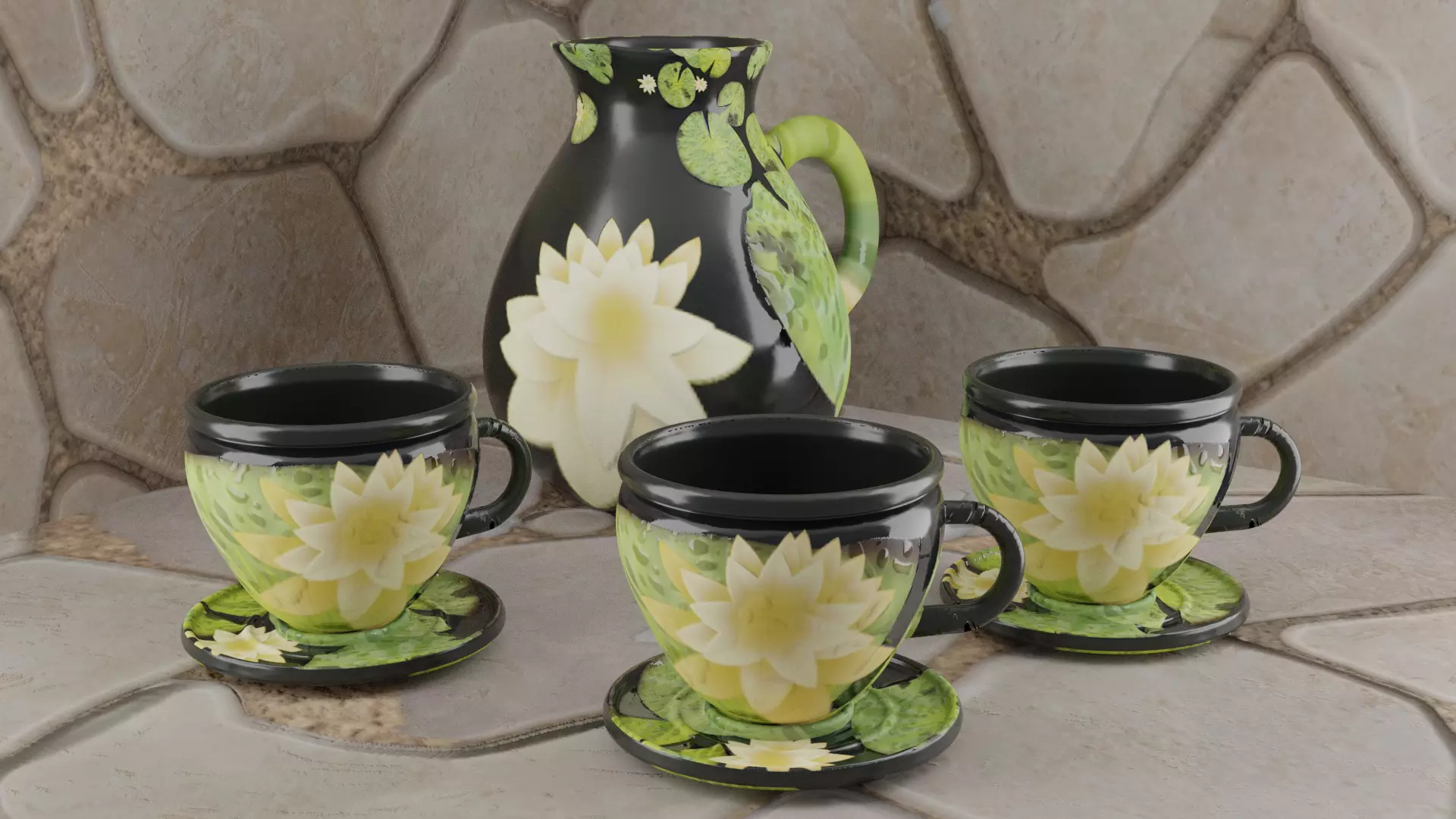 Water Lily Set 3D model