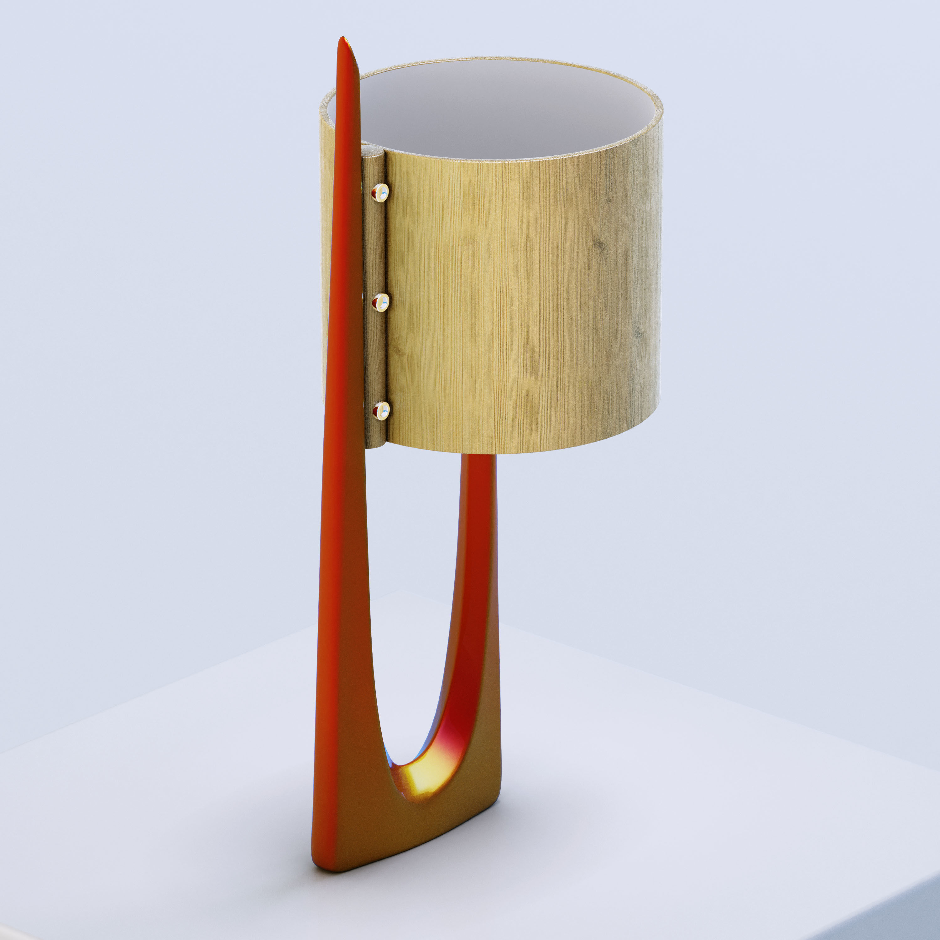 Funky U-shape Lamp 3D model_2